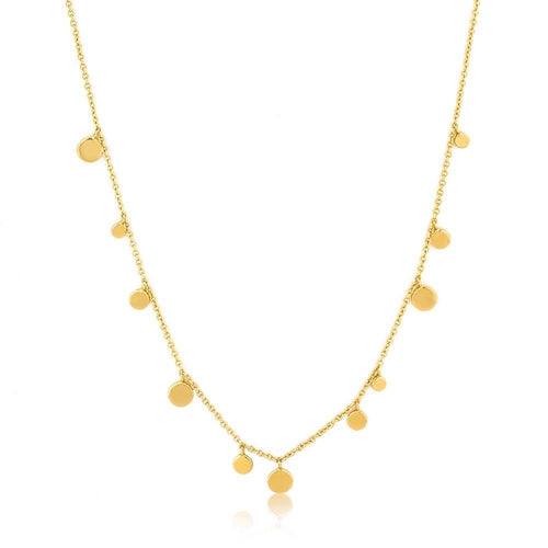 Ania Haie Geometry Mixed Discs Necklace - Gold