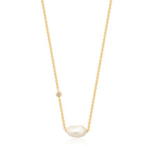 Load image into Gallery viewer, Ania Haie Pearl Necklace Gold