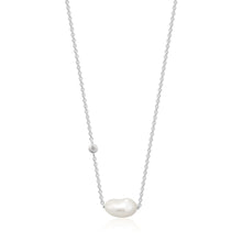 Load image into Gallery viewer, Ania Haie Pearl Necklace Silver