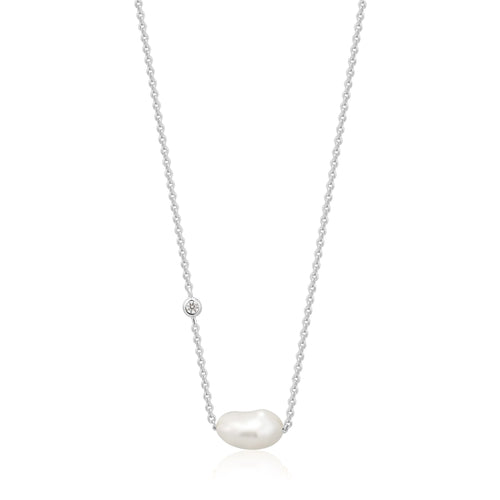 Pearl Necklace Silver
