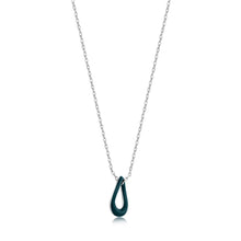 Load image into Gallery viewer, Ania Haie Forest Green Enamel Silver Twisted Pendant Necklace