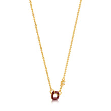 Load image into Gallery viewer, Ania Haie Claret Red Enamel Gold Link Necklace