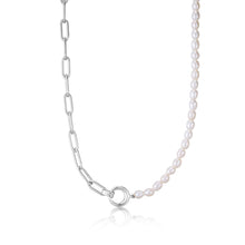 Load image into Gallery viewer, Ania Haie Silver Pearl Chunky Link Chain Necklace