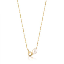 Load image into Gallery viewer, Ania Haie Gold Pearl Link Chain Necklace