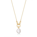 Ania Haie Gold Pearl Sparkle Pendant Necklace