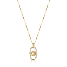 Load image into Gallery viewer, Ania Haie Gold Orb Link Drop Pendant Necklace