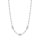 Ania Haie Silver Orb Link Chunky Chain Necklace