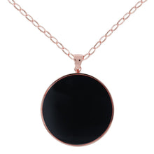 Load image into Gallery viewer, Bronzallure Black Onyx  Big Disc Necklace