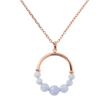 Load image into Gallery viewer, Bronzallure Circle Pendant Necklace with Natural Stone Beads