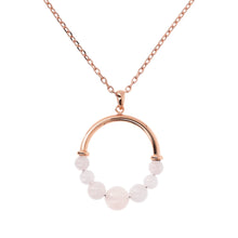 Load image into Gallery viewer, Bronzallure Circle Pendant Necklace with Natural Stone Beads