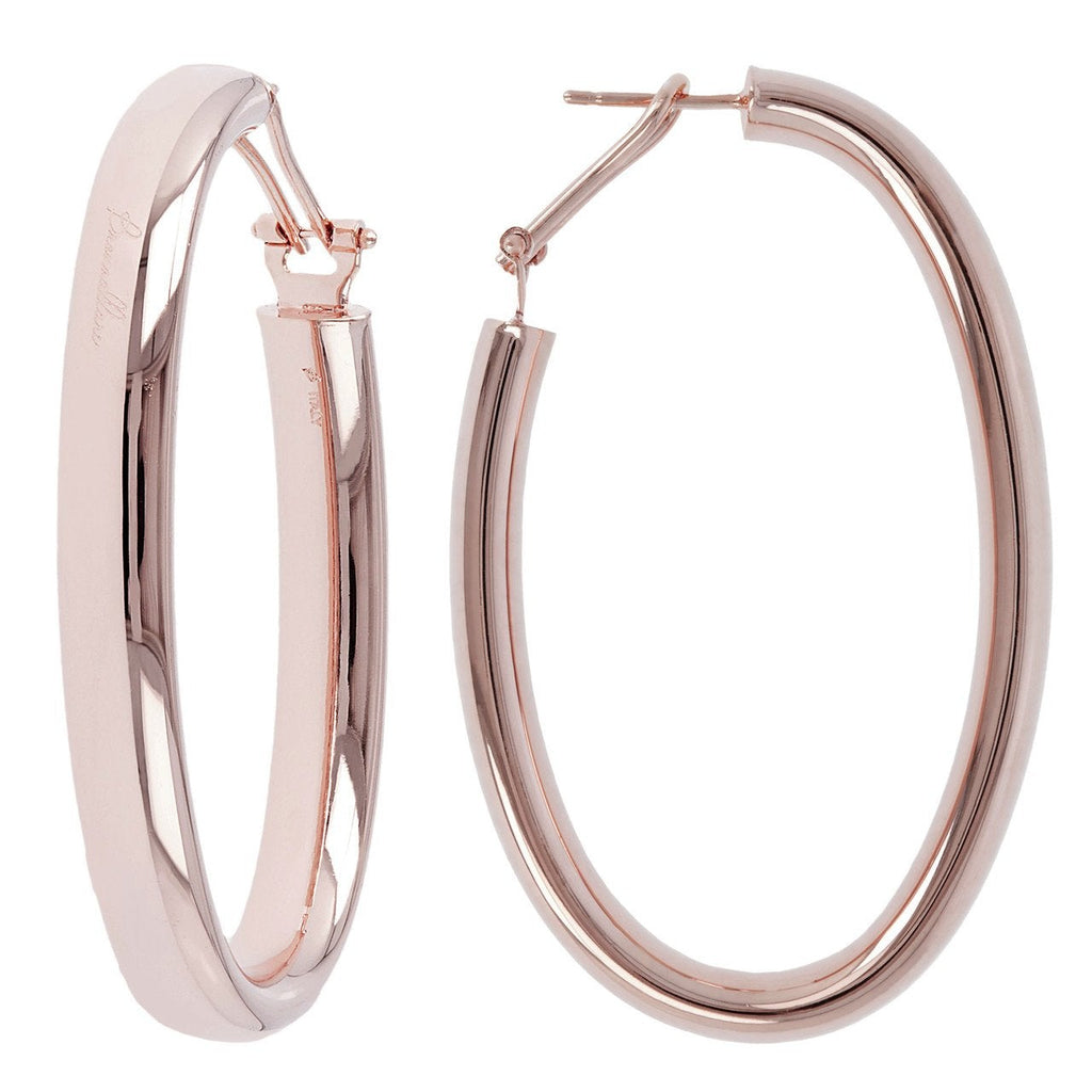 Bronzallure Golden RosÃ© Oval Hoop Earrings