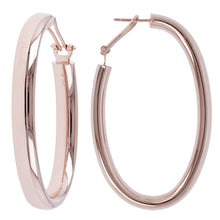 Load image into Gallery viewer, Bronzallure Golden RosÃ© Oval Hoop Earrings