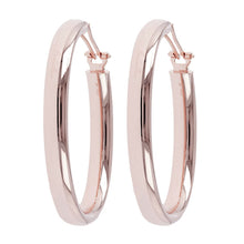 Load image into Gallery viewer, Bronzallure Golden RosÃ© Oval Hoop Earrings