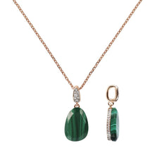 Load image into Gallery viewer, Bronzallure Necklace With Stone Pendant And Pave© Details