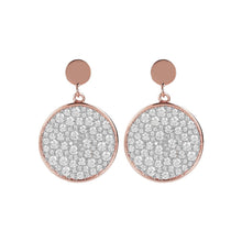 Load image into Gallery viewer, Bronzallure Pave Disc Earrings