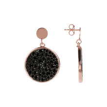 Load image into Gallery viewer, Bronzallure Pave Disc Earrings