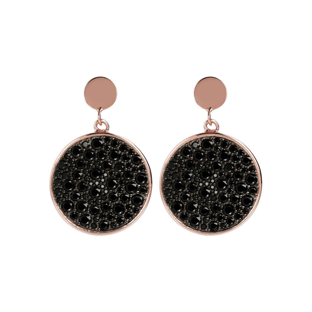 Bronzallure Pave Disc Earrings