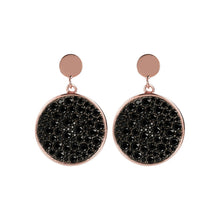 Load image into Gallery viewer, Bronzallure Pave Disc Earrings