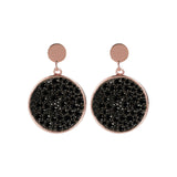 Bronzallure Pave Disc Earrings