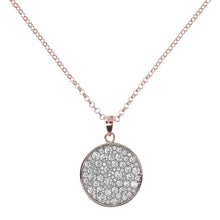 Load image into Gallery viewer, Bronzallure Pave Disc Necklace