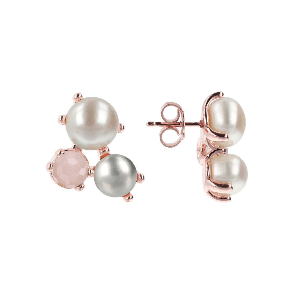 Bronzallure Pearl Cluster Earrings