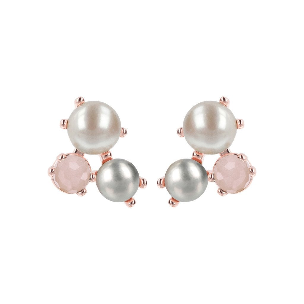 Bronzallure Pearl Cluster Earrings