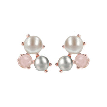 Load image into Gallery viewer, Bronzallure Pearl Cluster Earrings