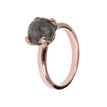 Load image into Gallery viewer, Bronzallure Small Solitaire Ring with Colourful Semi Precious Stone
