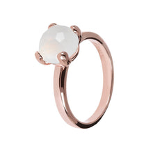 Load image into Gallery viewer, Bronzallure Small Solitaire Ring with Colourful Semi Precious Stone