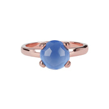 Load image into Gallery viewer, Bronzallure Small Solitaire Ring with Colourful Semi Precious Stone