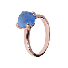Load image into Gallery viewer, Bronzallure Small Solitaire Ring with Colourful Semi Precious Stone