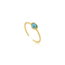 Load image into Gallery viewer, Ania Haie Turquoise Adjustable Ring - Gold