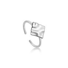 Load image into Gallery viewer, Ania Haie Crush Square Adjustable Ring - Silver