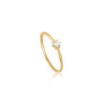 Load image into Gallery viewer, Ania Haie 14kt Gold White Sapphire Band Ring