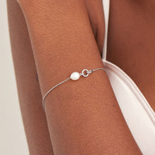 Load image into Gallery viewer, Ania Haie Silver Pearl Link Chain Bracelet