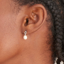 Load image into Gallery viewer, Ania Haie Silver Pearl Drop Stud Earrings