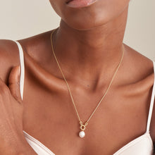 Load image into Gallery viewer, Ania Haie Gold Pearl Sparkle Pendant Necklace