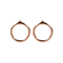 Load image into Gallery viewer, Bronzallure Small Circle Earrings Golden Ros&egrave;