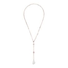 Load image into Gallery viewer, Bronzallure Y Necklace with Forzatina Chain and Pearls