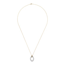 Load image into Gallery viewer, Bronzallure Altissima Golden Oval Pavé Pendant Necklace| The Jewellery Boutique