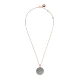 Bronzallure Medium Stone Disc Pendant Necklace