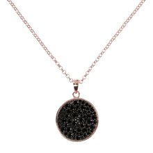 Load image into Gallery viewer, Bronzallure Pave Disc Necklace