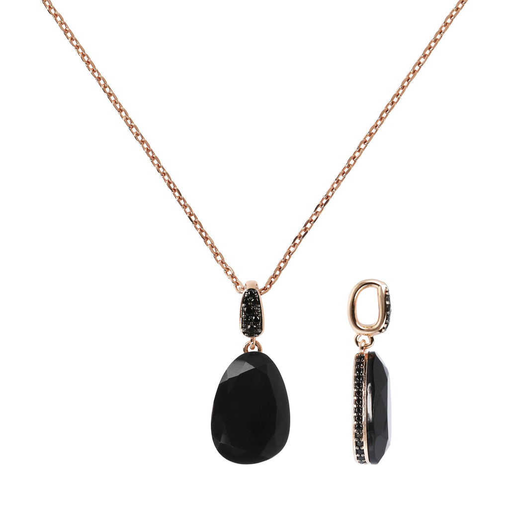 Bronzallure Necklace With Stone Pendant And Pave© Details