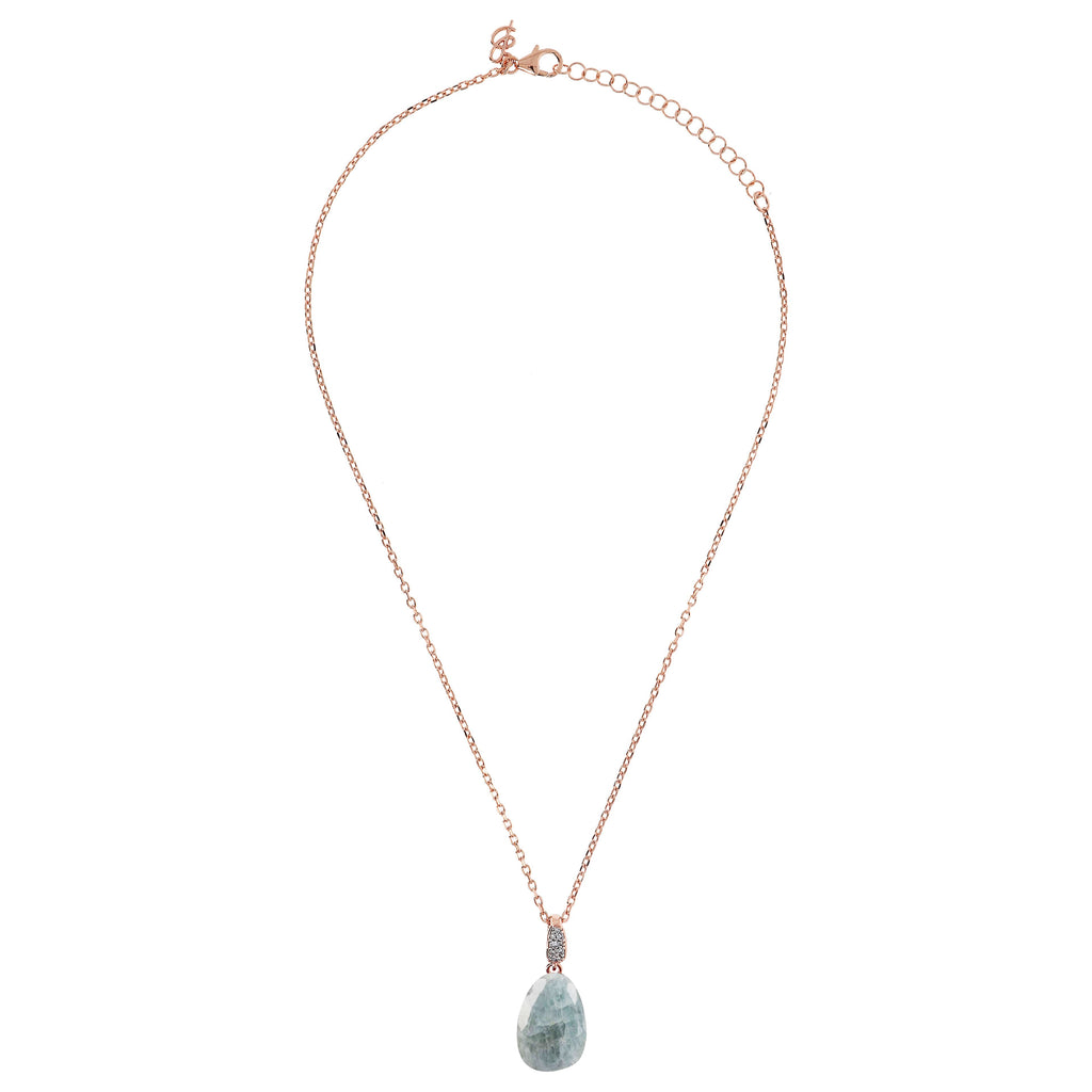 Bronzallure Necklace With Stone Pendant And Pave© Details