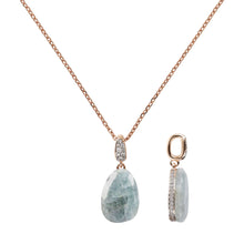 Load image into Gallery viewer, Bronzallure Necklace With Stone Pendant And Pave© Details