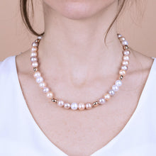 Load image into Gallery viewer, Bronzallure Rosy Ming Pearl Necklace