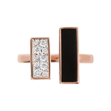 Load image into Gallery viewer, Bronzallure Cubic Zirconia and Carré Stone Ring