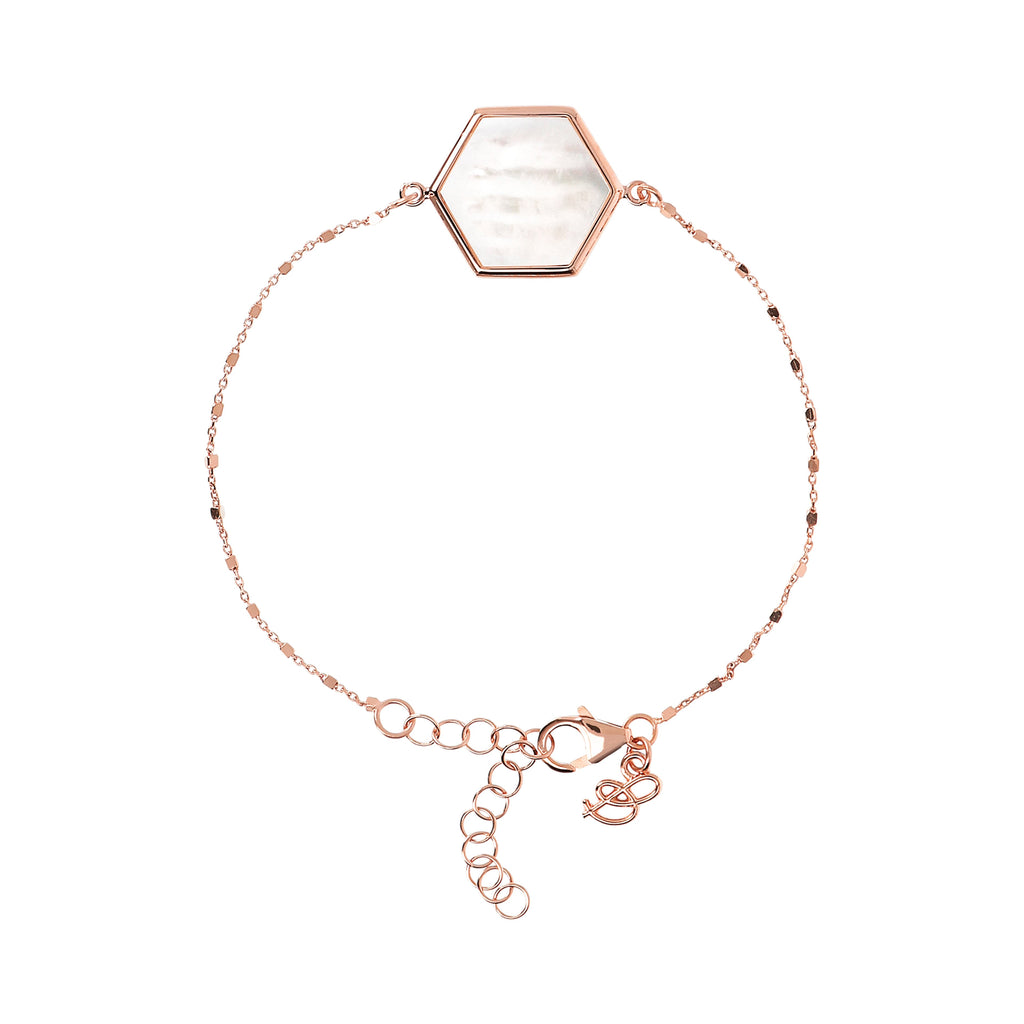 Bronzallure Cube Chain Bracelet with Hexagon| The Jewellery Boutique