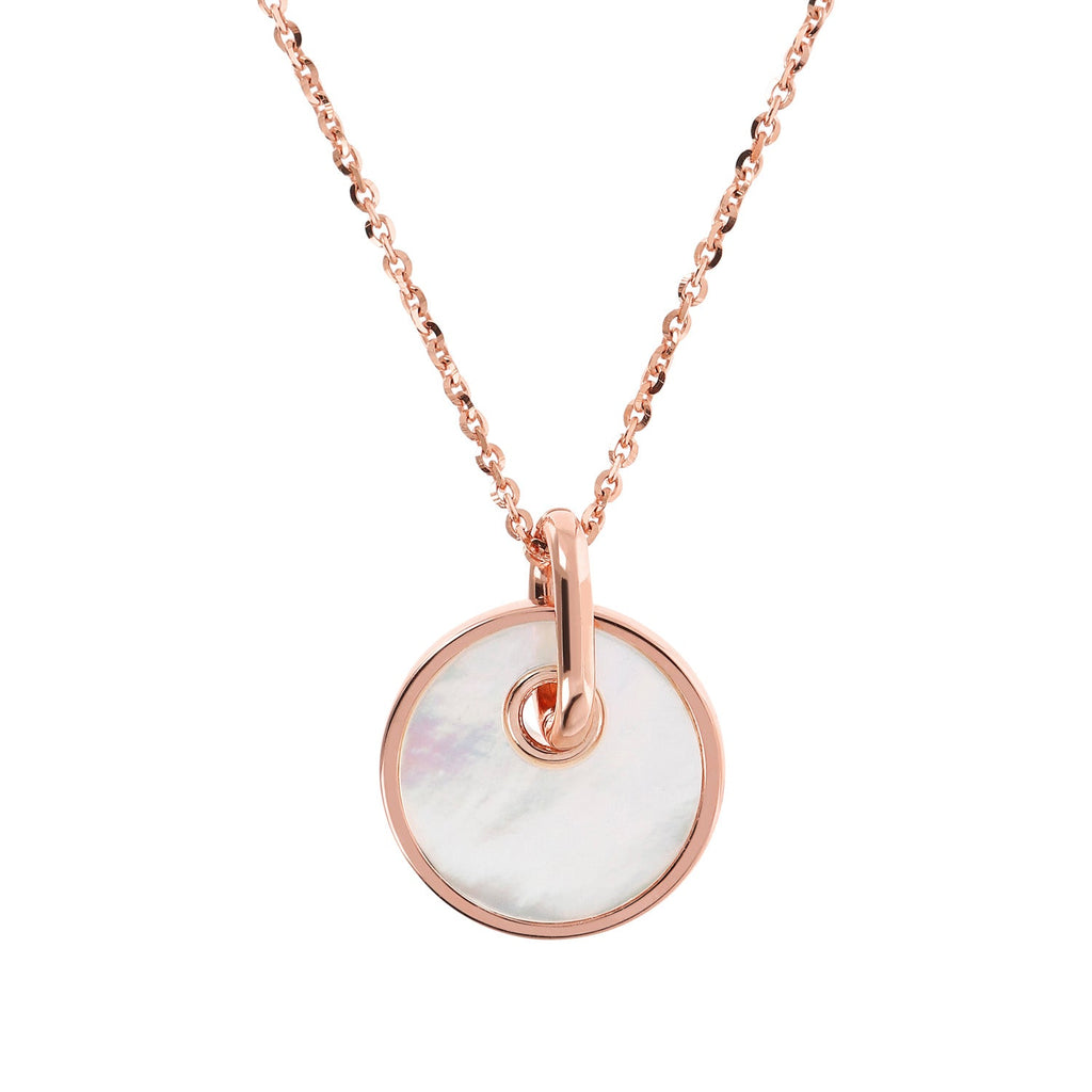 Bronzallure Alba Round Disc Necklace 40.6cm