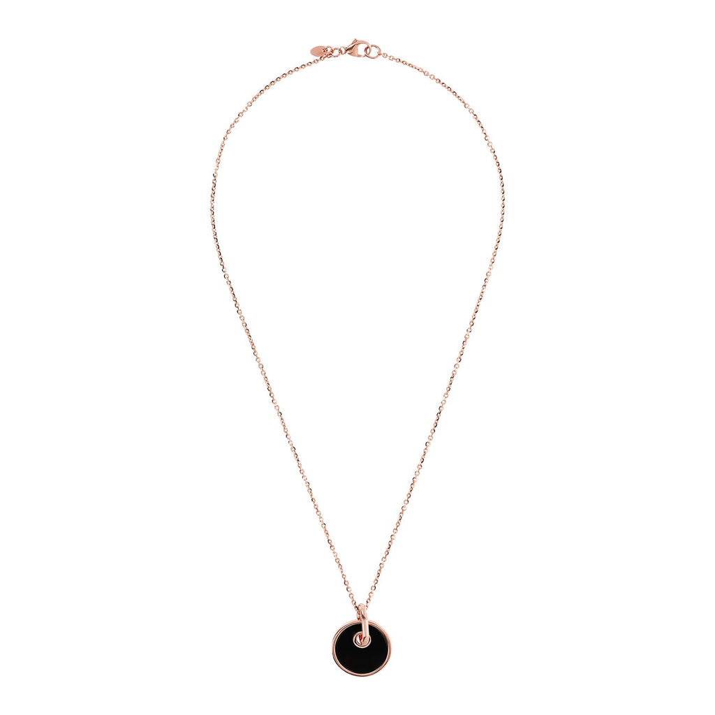 Bronzallure Alba Round Disc Necklace 40.6cm